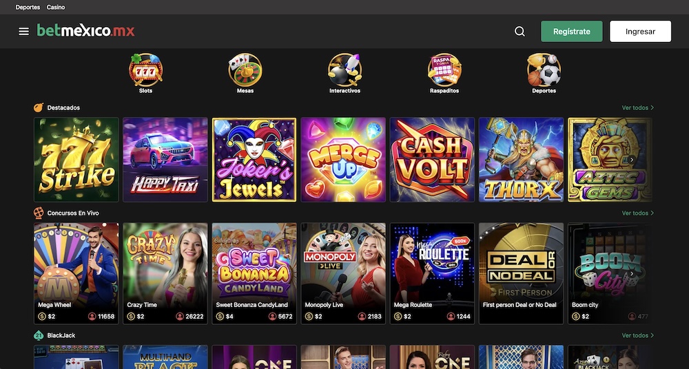 Recorre casino y concursos